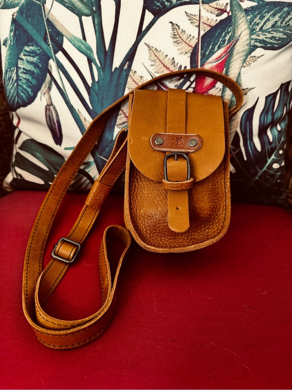 Lyman & Brown Leather Mini Crossbody Bag